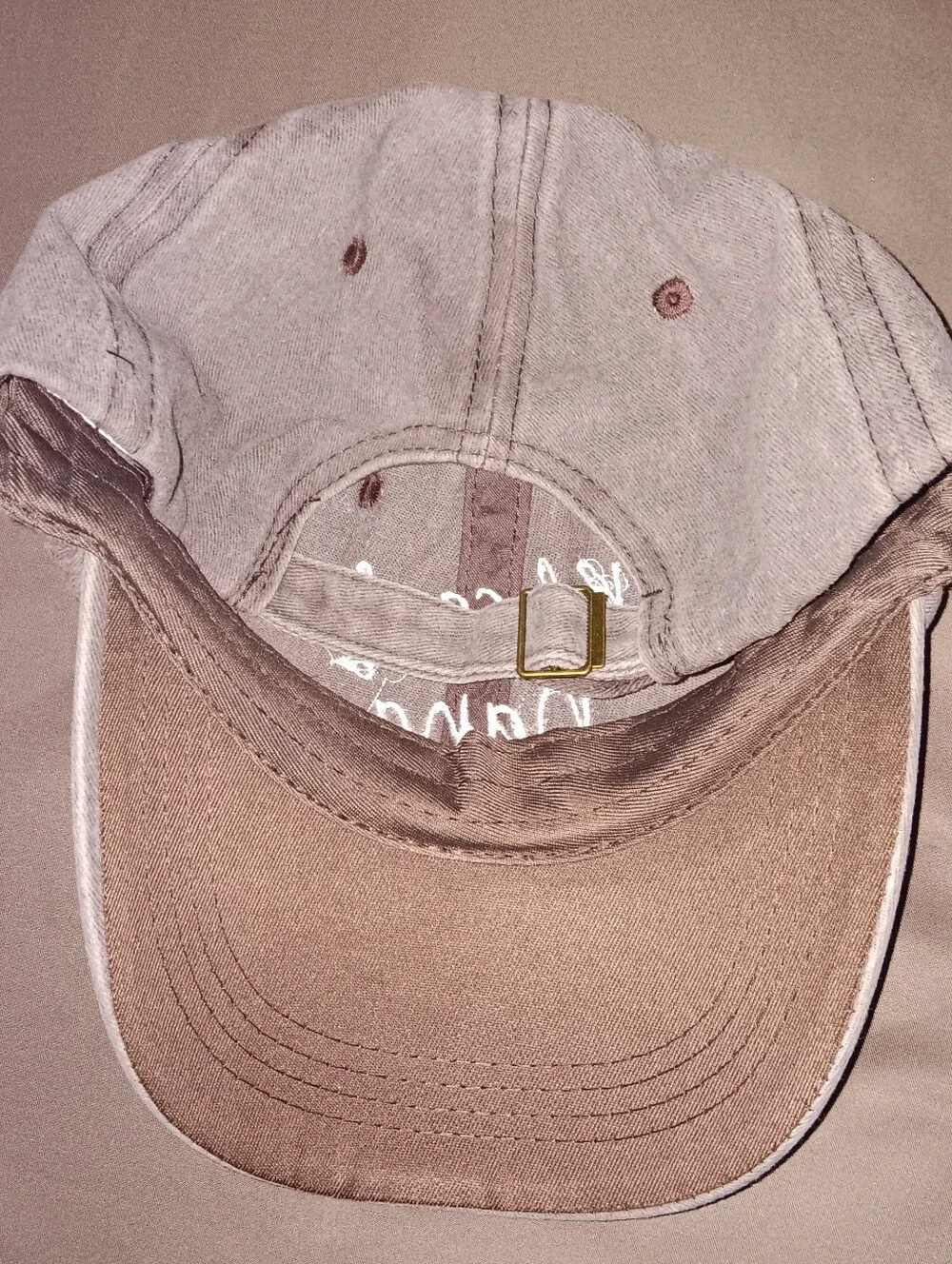 Blessed Nana Embroidered Baseball Cap - Taupe / Heather Grey Adjustable Strap
